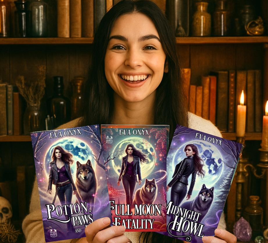 Hexes and Howls cozy mysteries by Eva Onyx